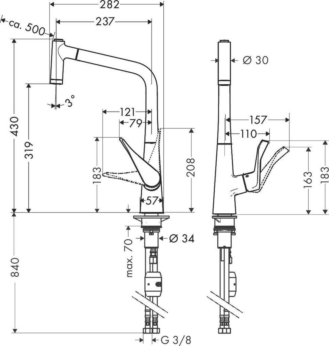 Hansgrohe-Metris-KMK-uittrek-vuistdouche-chr