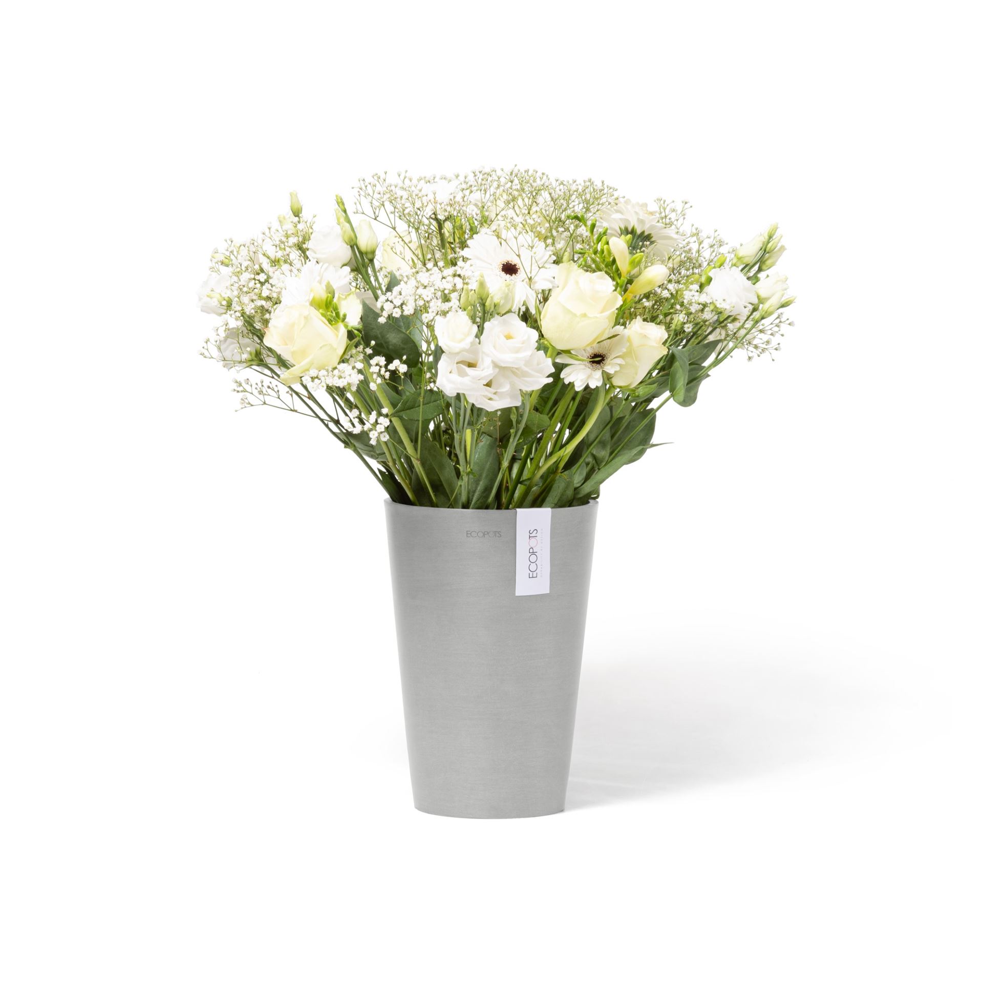 Ecopots-pisa-white-grey-14-cm-H20-cm