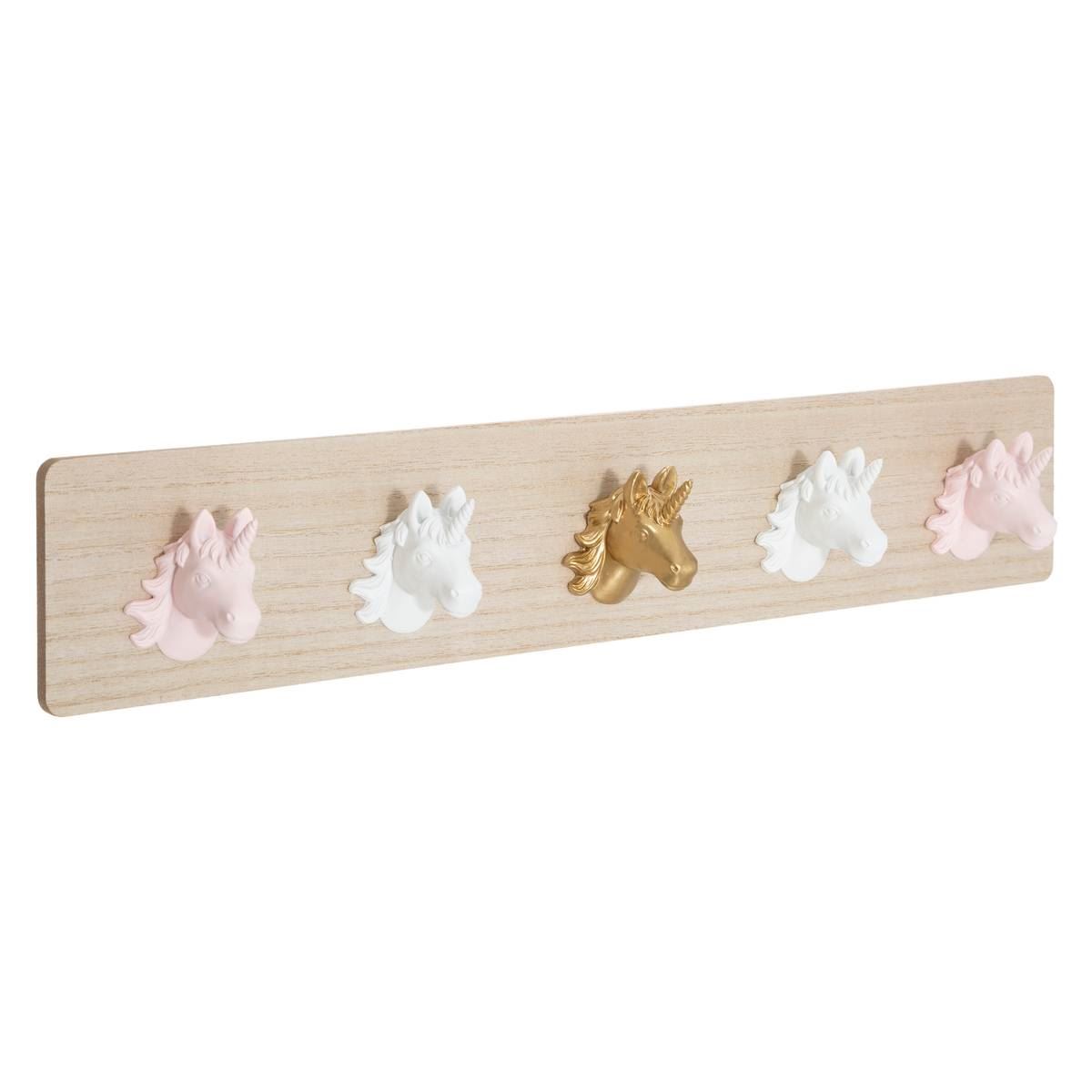 Atmosphera - Porte-manteau Licorne multicolore - 55 x 10 x 6 cm