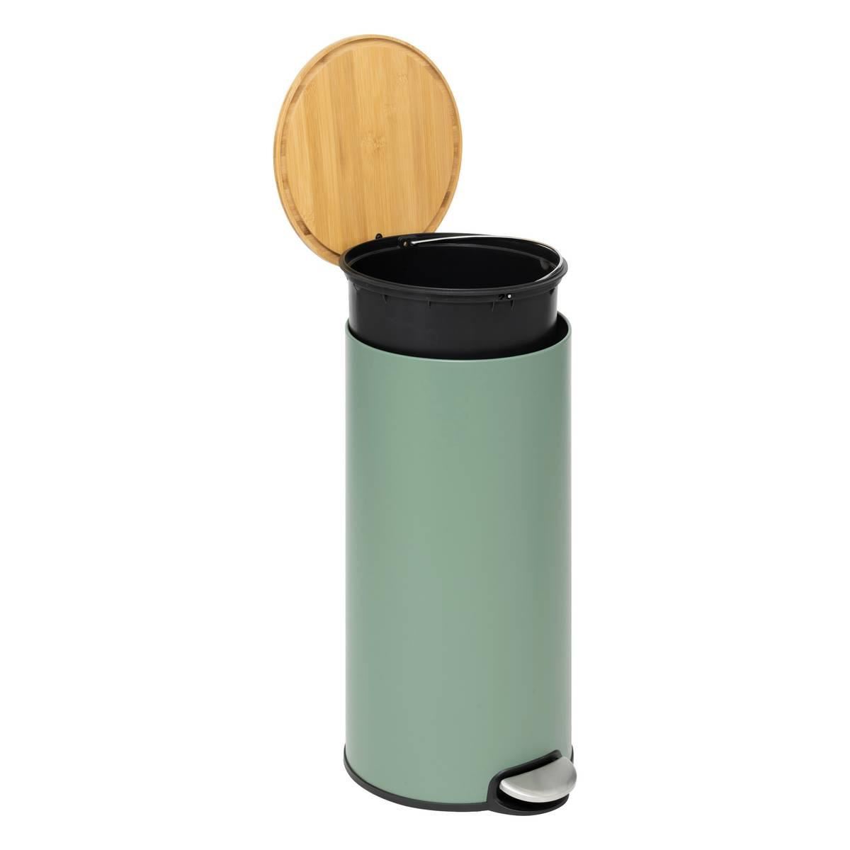 Pedaalemmer-30L-37x29x59cm-bamboe-groen-