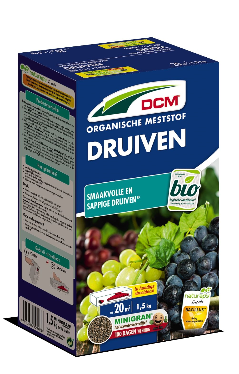 DCM meststof voor druiven – 1,5 kg – voor 20 m² – bio