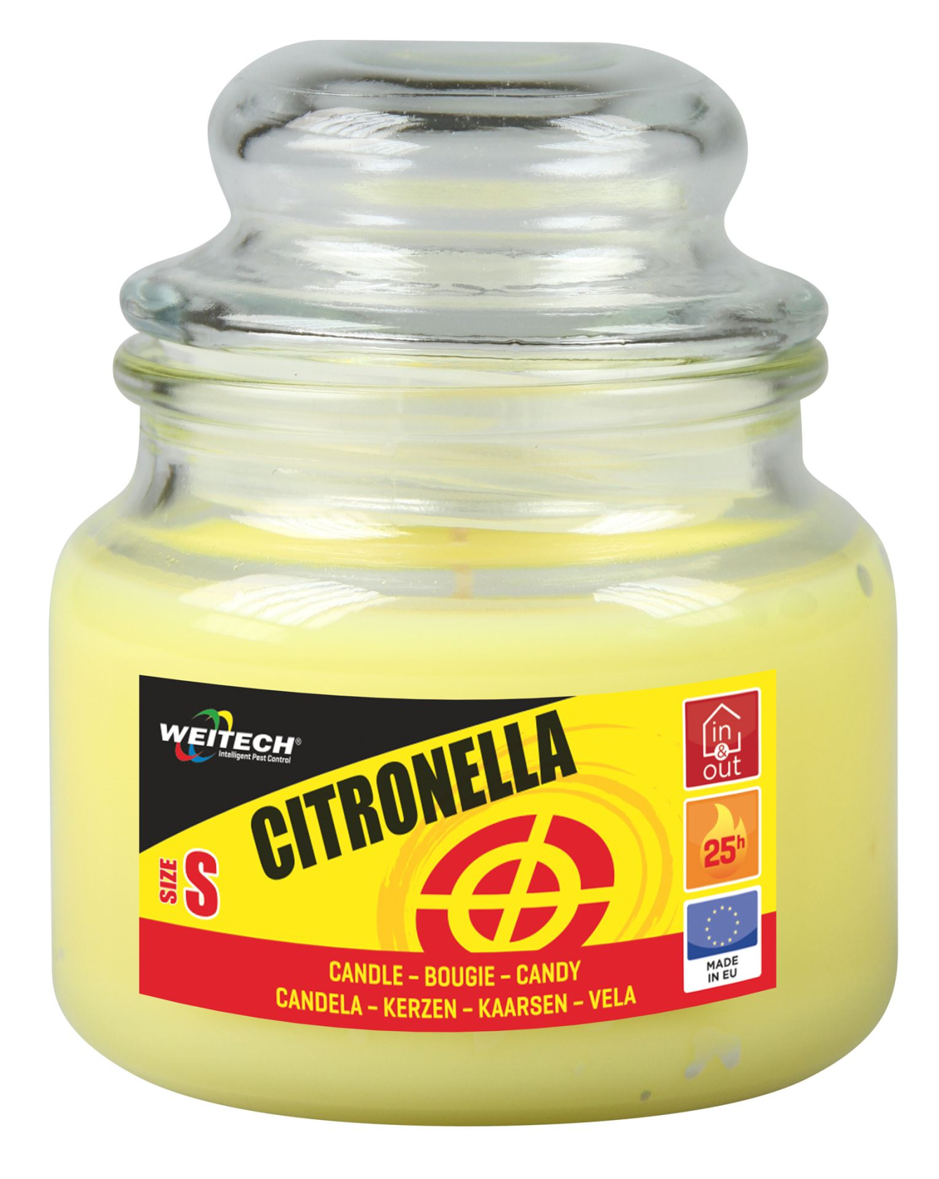 Weitech WK8026 Petite bougie à la citronnelle - 90g - 25 heures de combustion