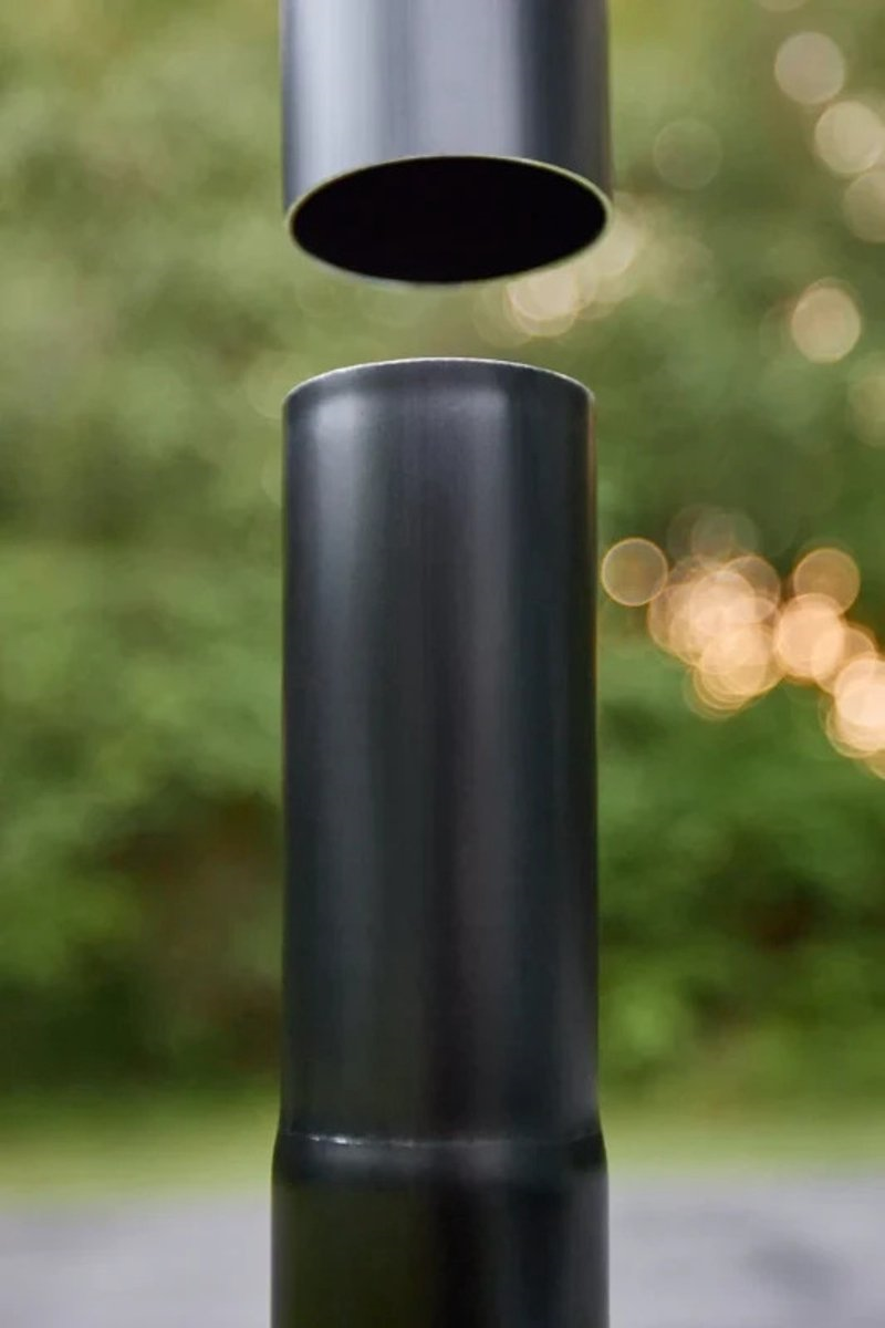 Fairybell Mât de drapeau divisible - 600 cm - Noir - Aluminium - Convient pour les lumières de Noël Fairybell