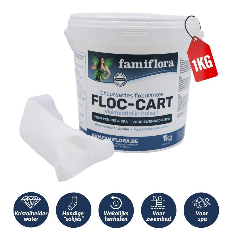 Famiflora Floc-Cart flocculant stockings 1L - 8x (5x25gr)