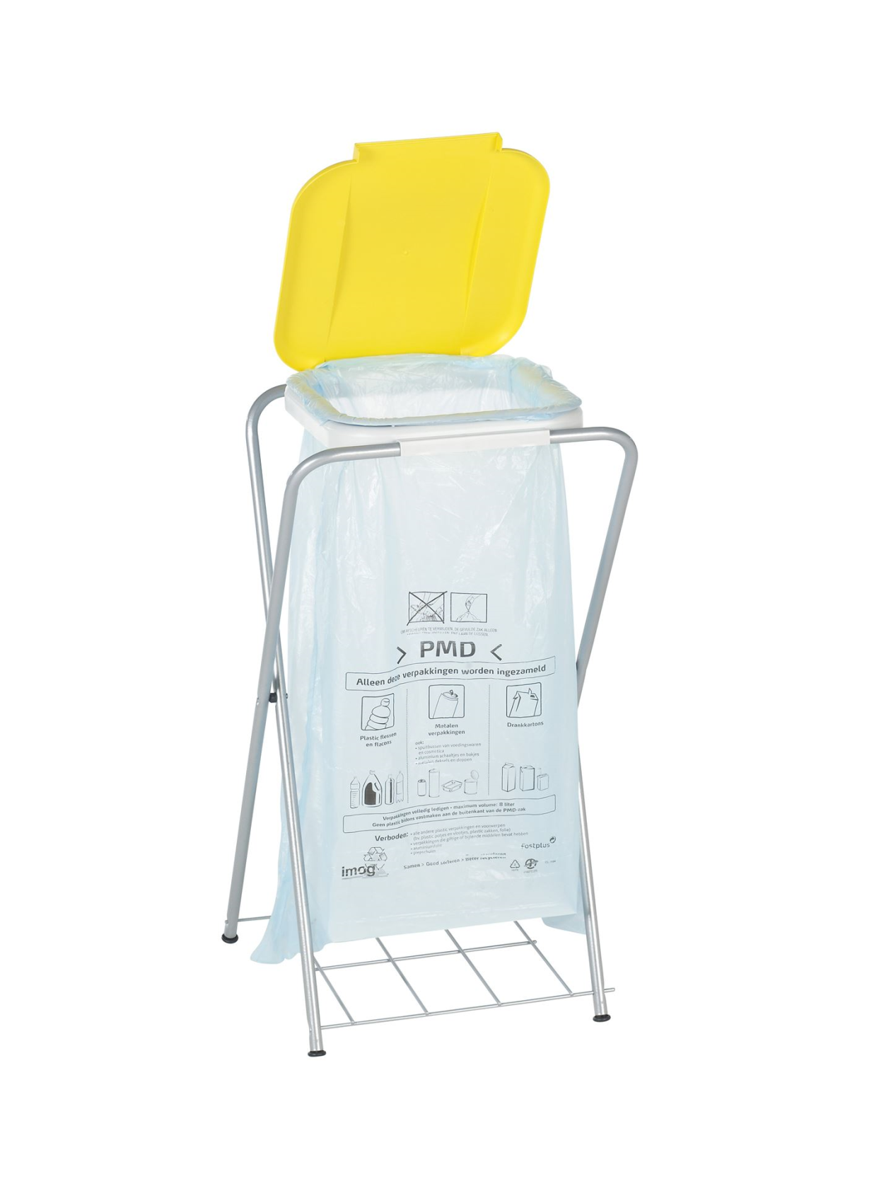 Practo Home garbage bag holder with grid gray - Household waste - 37x43x81,5cm - single - 130 liters