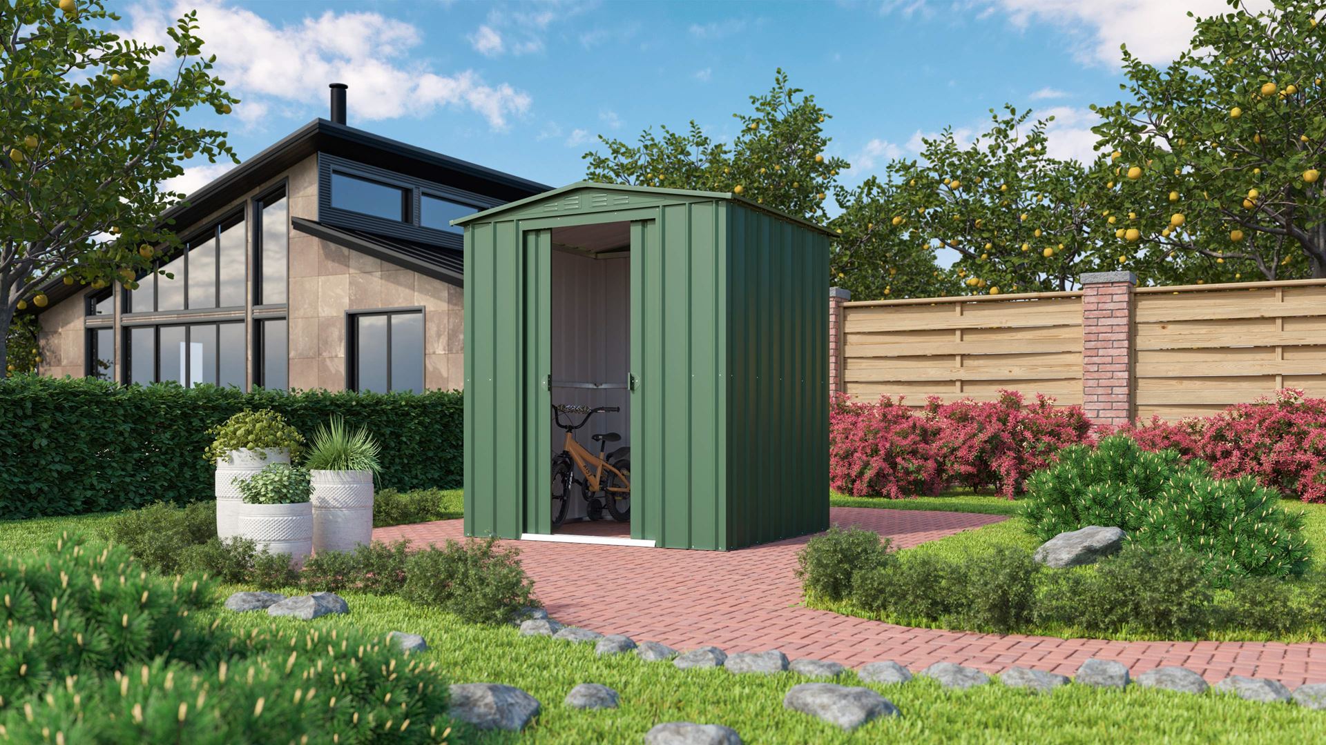 Vitavia Tuinberging Dream 65 H178 - jade groen - Tuinberging metaal - L171 x 144 x H193 cm