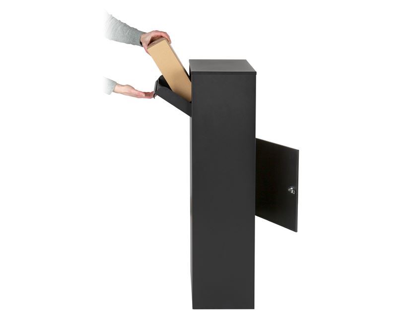 Pakketbrievenbus-Box-XL-zwart-sleutelslot-105x39x27cm