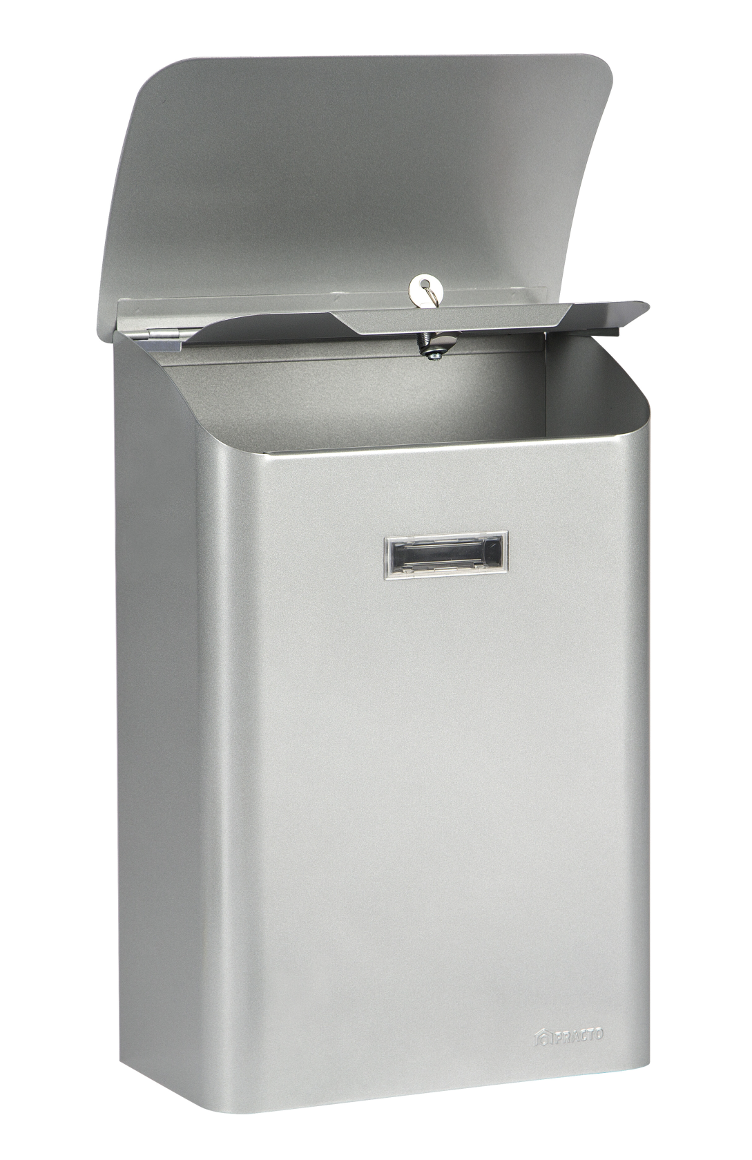 Practo Garden leeds zilver zilver - Brievenbus in gelakt staal - 15x27x42cm