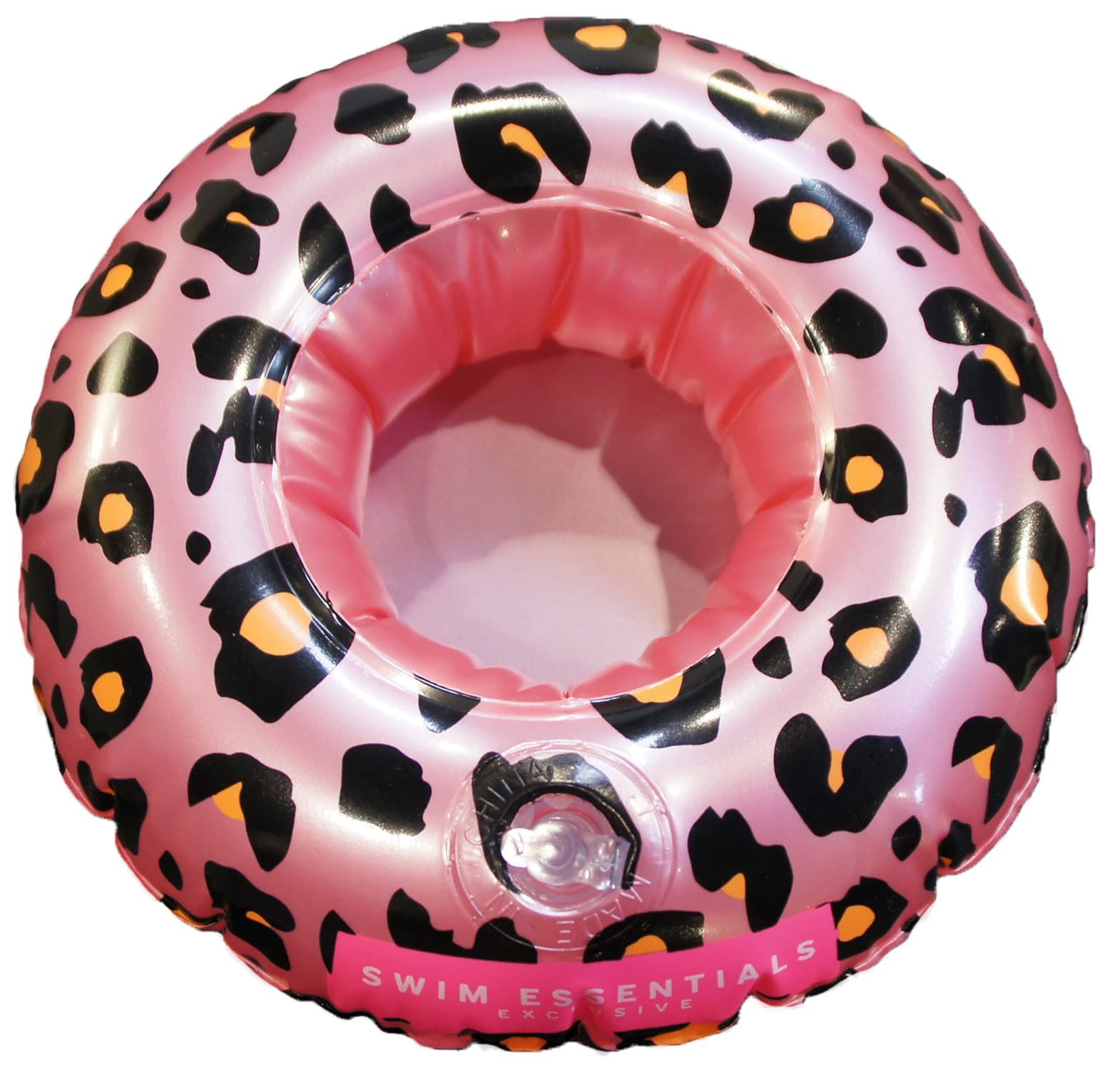 Swim Essentials inflatable cup holder Panther print - rose gold - Ø20cm