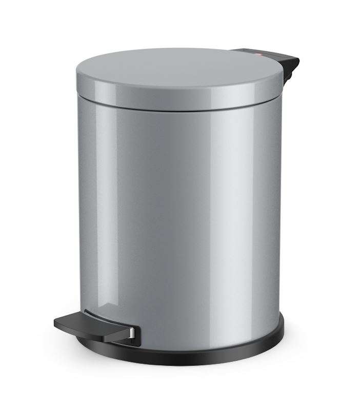 Pedaalemmer-solid-m-zilver-plastic-12l