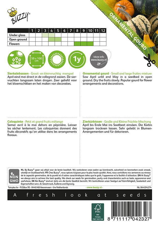 Buzzy-Cucurbita-Sierkalebas-klein-en-groot-gemengd