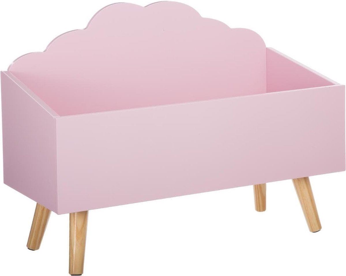 Atmosphera wolk opbergkist voor kinderkamer - Roze - 58 x 28 x 45,5 cm