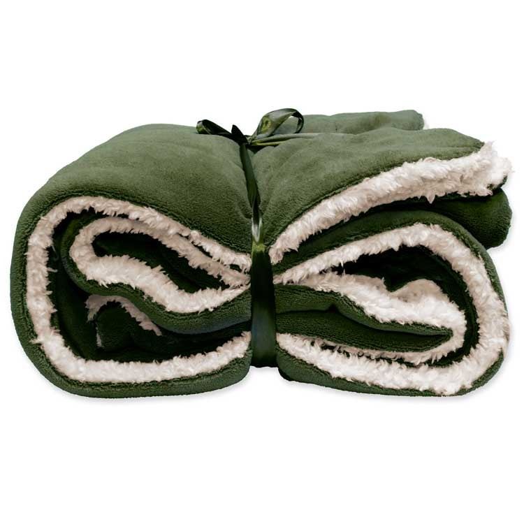 Plaid-Lars-coral-fleece-suede-150x200cm-winter-green