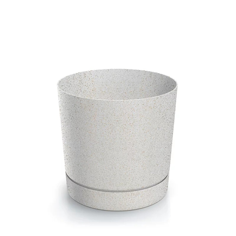 Prosperplast Tubo P Eco Wood Bloempot - ECO Wit - Ø 39 cm - Met echt hout