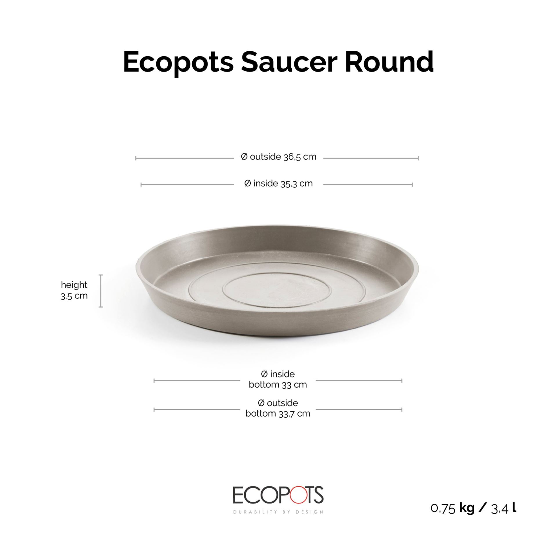 Ecopots-onderschotel-rond-taupe-40-cm-H3-5-cm