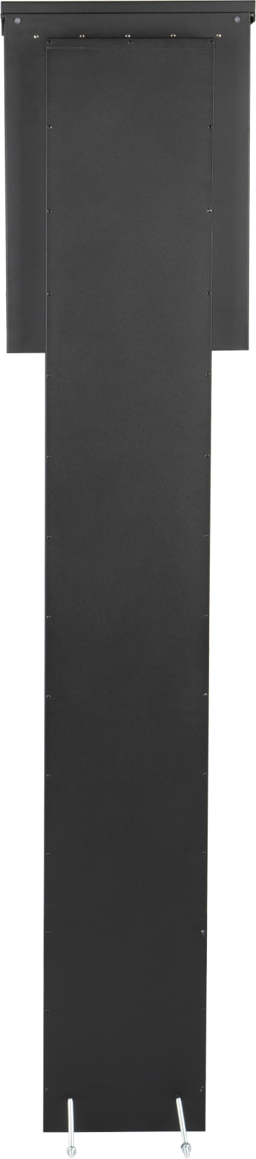 Practo Garden Letterbox stand - matte black - 7,5x25x170cm - RAL 9005