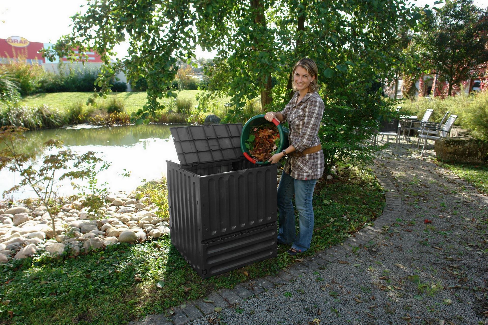 Tuincomposter-eco-king-400l-zwart