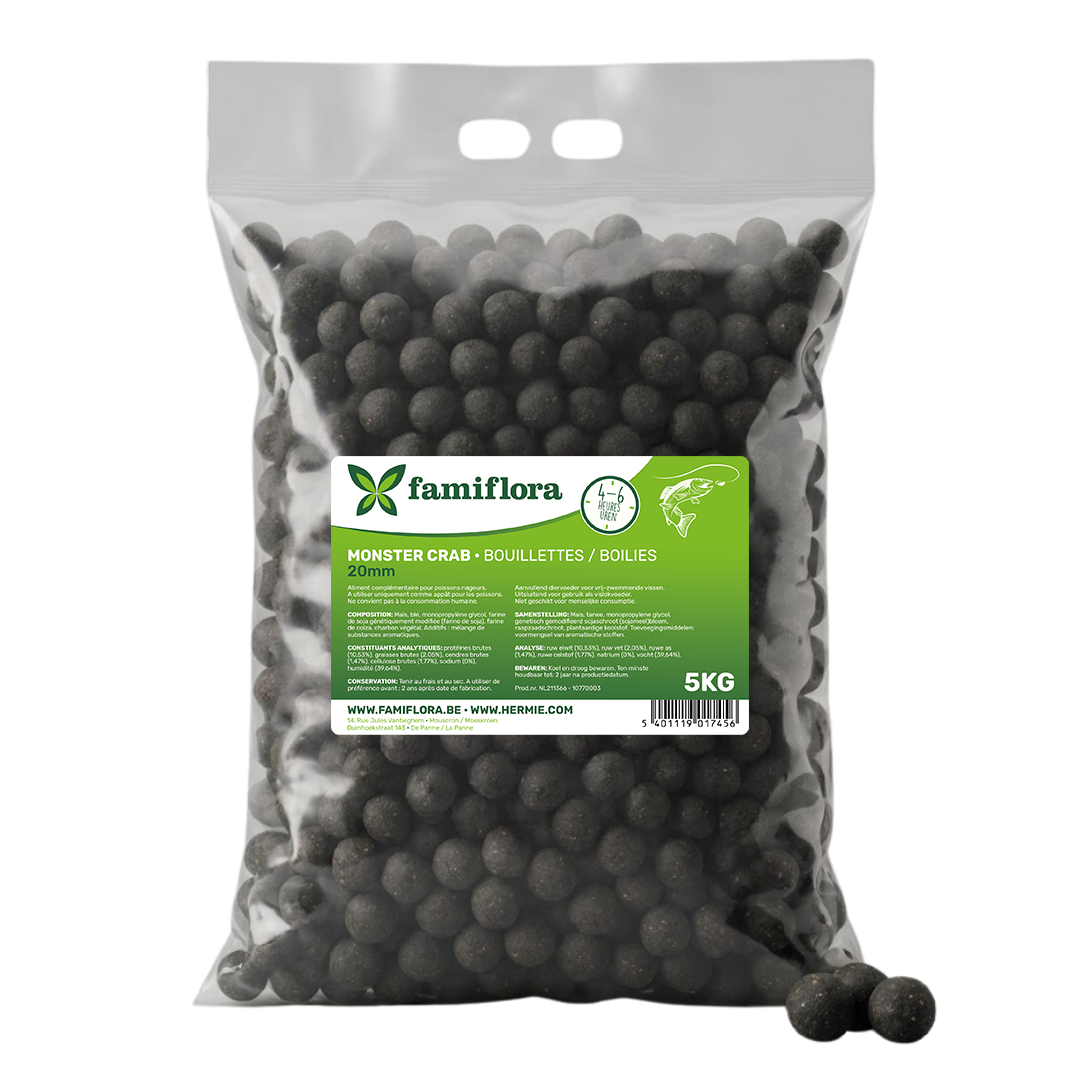 Famiflora Boilies Monstercrab - 20mm - 4-6h dissolve time - 5kg