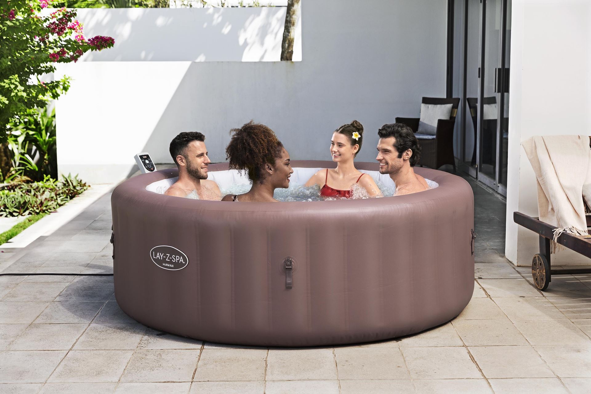 Lay-Z-Spa-1-96m-x-71cm-Hawaii-MaxHold-EnergySense-UltraFit-Smart-AirJet-6-Terracotta-Round