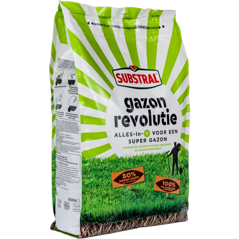 Substral Lawn Revolution 7.5 kg - grass seed, fertilizer & soil conditioner in 1!