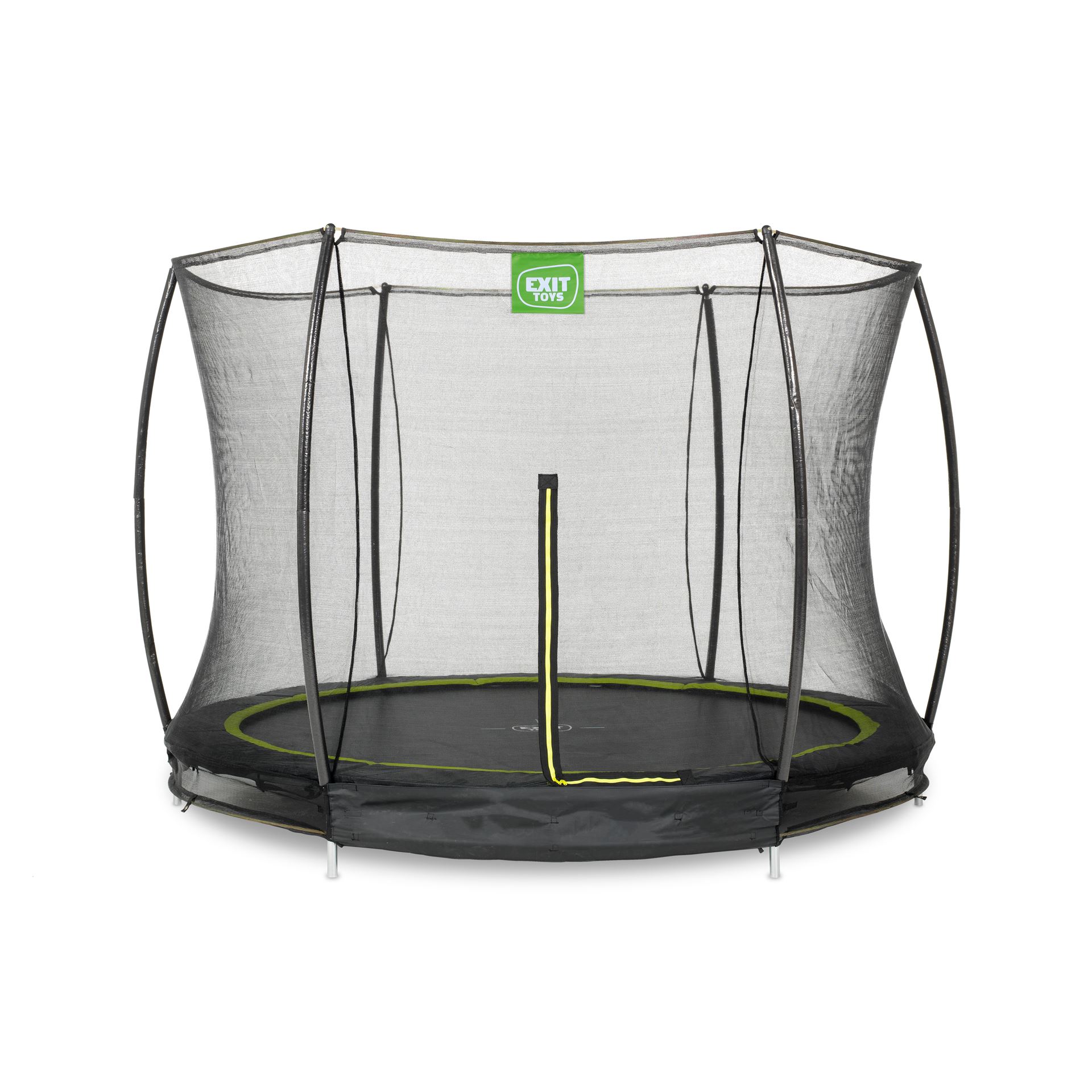 EXIT Silhouette trampoline enterré ø244cm avec filet de sécurité - noir