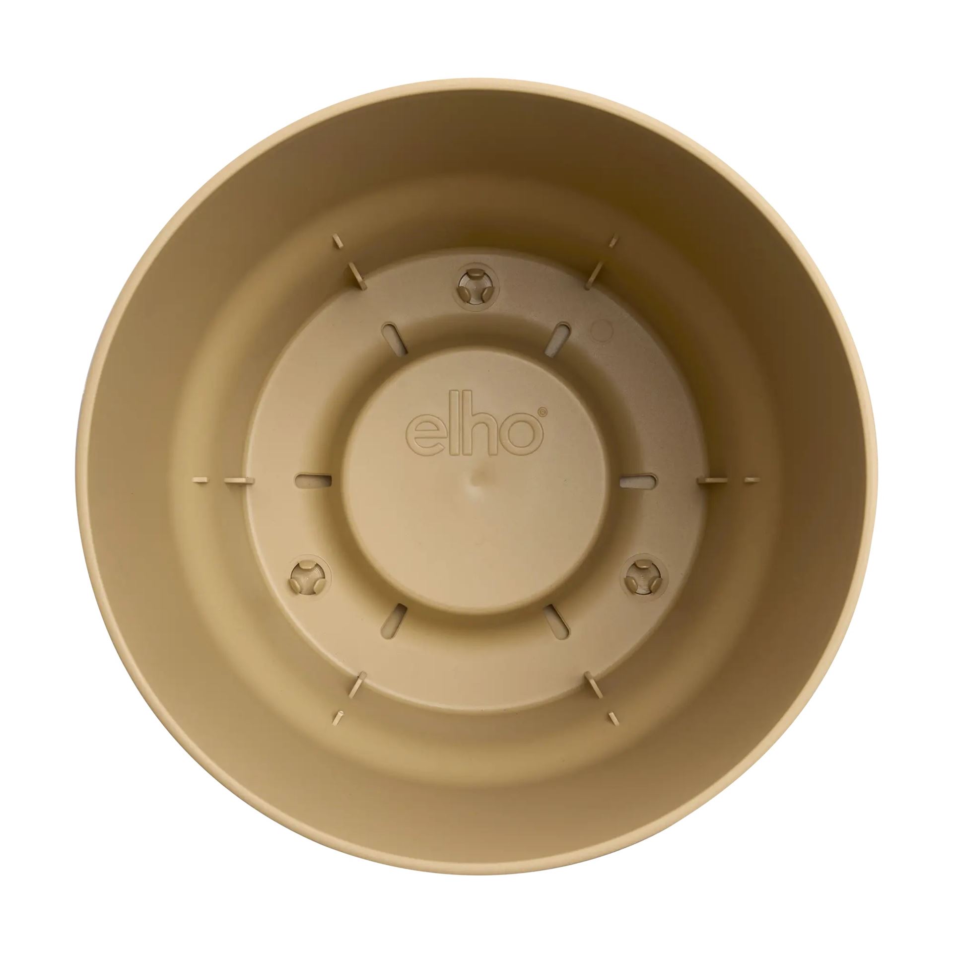 elho Greenville Round 40 - Sable doré (jaune) - Ø 39 x H 37 cm - Idéal pour l'extérieur - 100% recyclé greenville-round-40cm-golden-sand