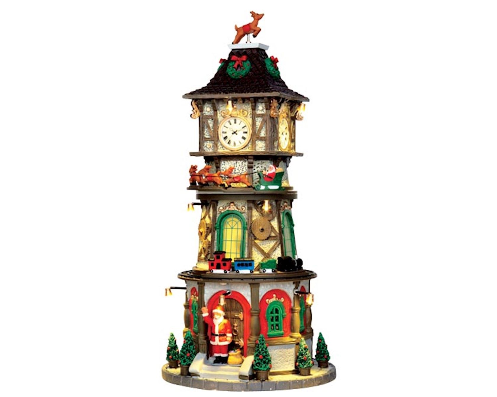 Lemax - 'Christmas Clock Tower' - Verlicht gebouw met animatie & muziek/geluid - Inclusief adapter