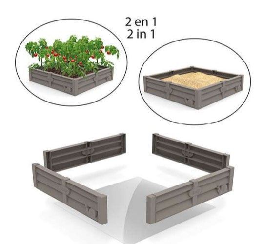Maison Square avec Bac à sable ou Potager - Smoby - 174x110x127 cm Maison Square avec Bac à sable ou Potager - Smoby - 174x110x127 cm