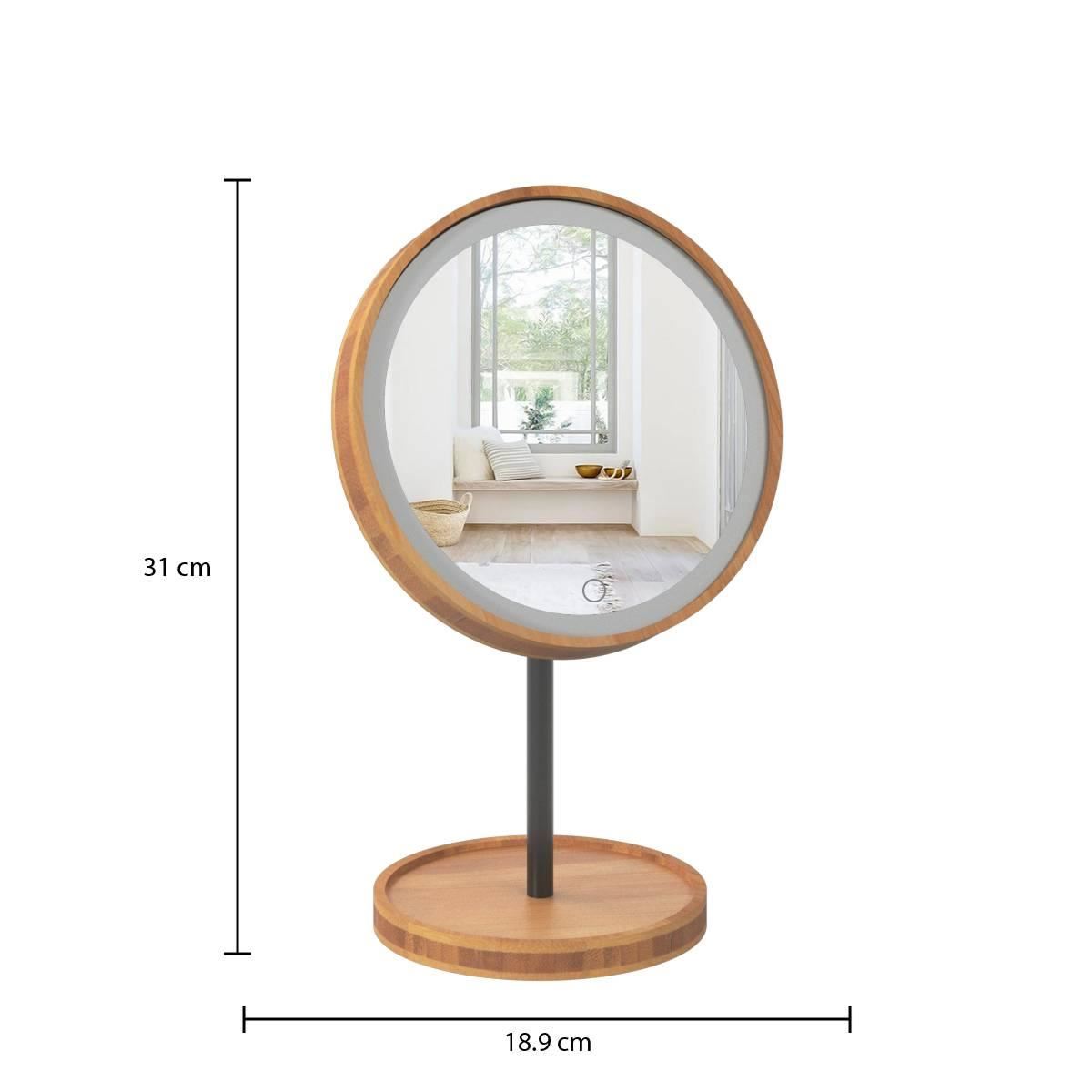spiegel-led-op-voet-bamboe-d16