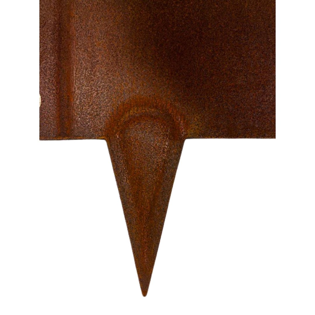 Démarcation en acier corten Famiflora - H : 16cm x L : 100cm - Epaisseur 1,5mm - Acier corten SPA-H