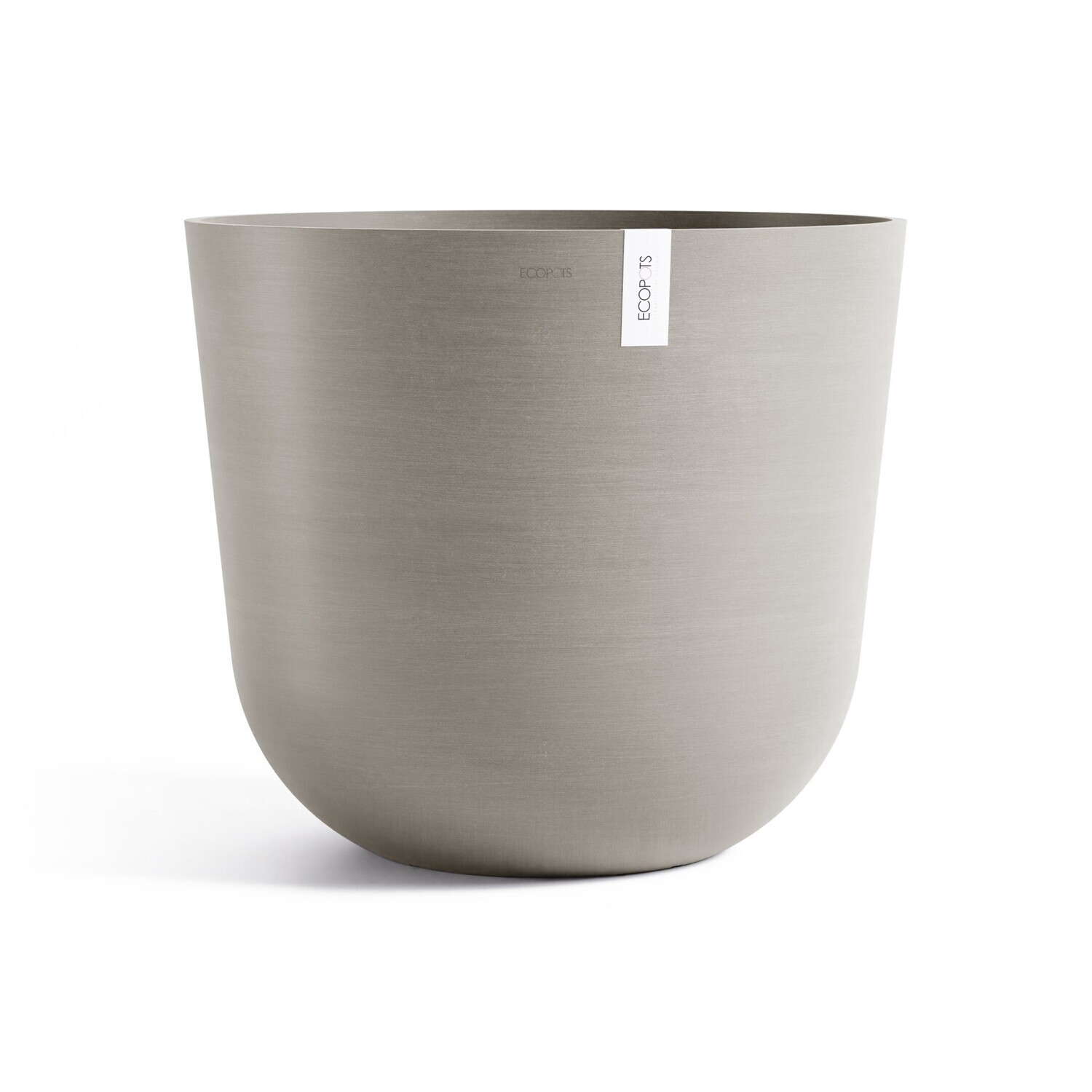 Ecopots flowerpot Oslo 75 - Round - Taupe - Ø75 x H65 cm