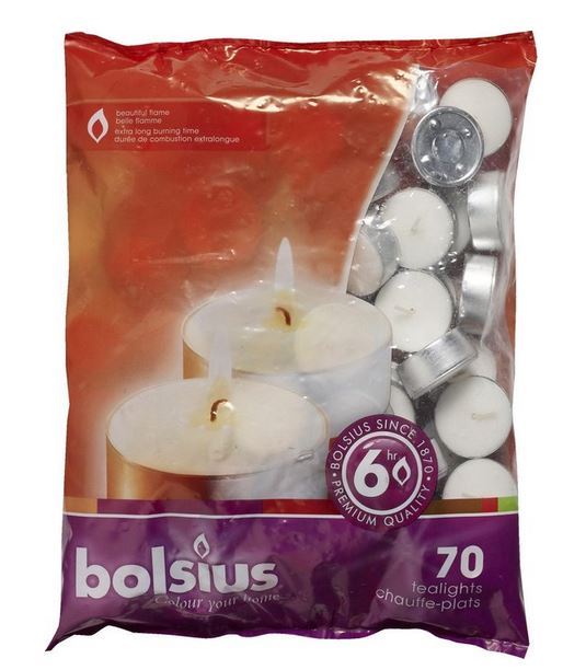 Bolsius-theelicht-6u-zak-70-wit