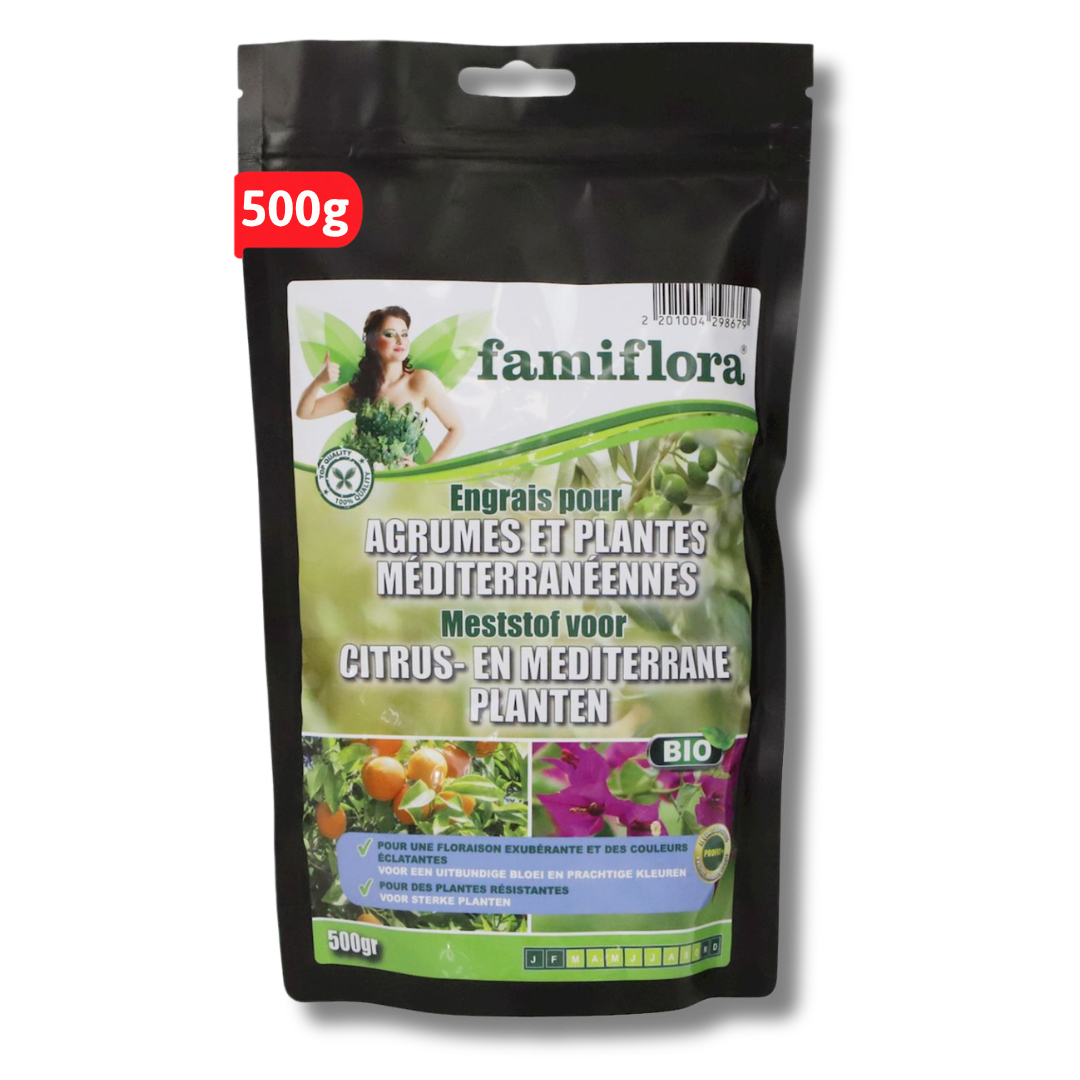 Famiflora engrais pour agrumes et plantes méditerranéennes - 500 g - bio