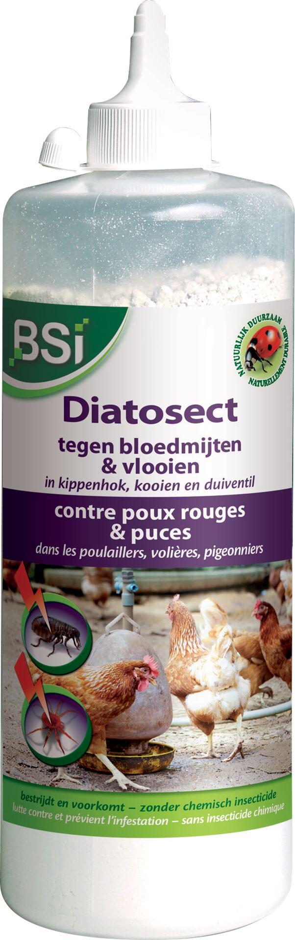 BSI Diatosect Poultry - Ecological solution against blood lice based on 100 % diatomaceous earth - 200 g