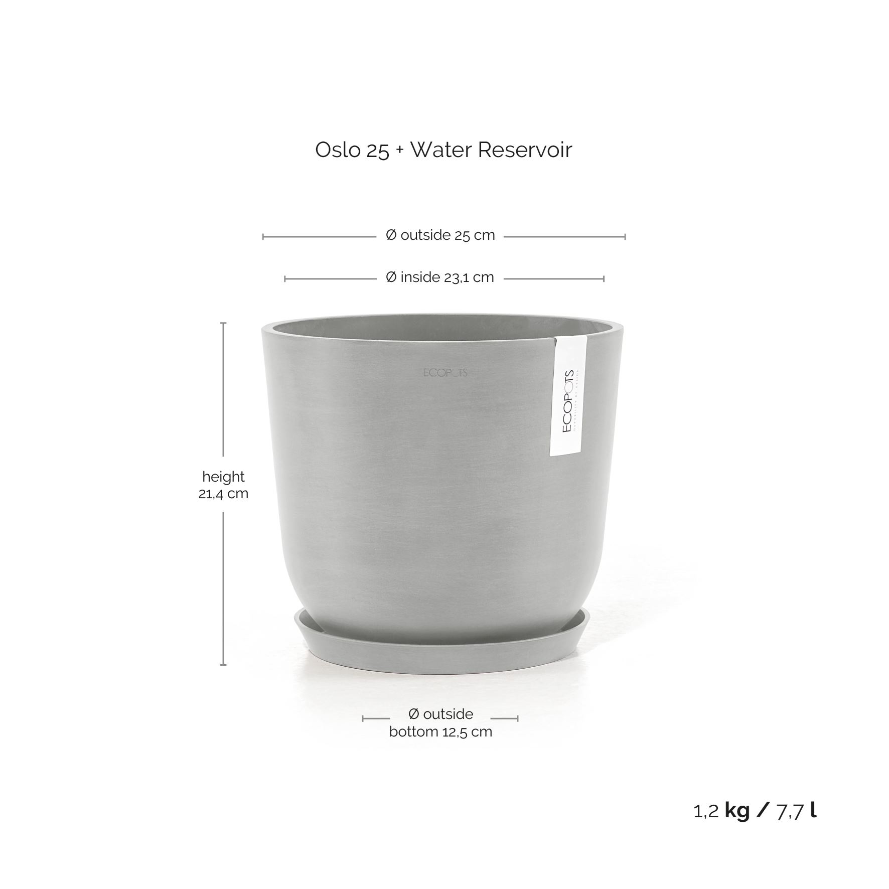 Ecopots-oslo-white-grey-25-cm-H21-8-cm-incl-waterreservoir