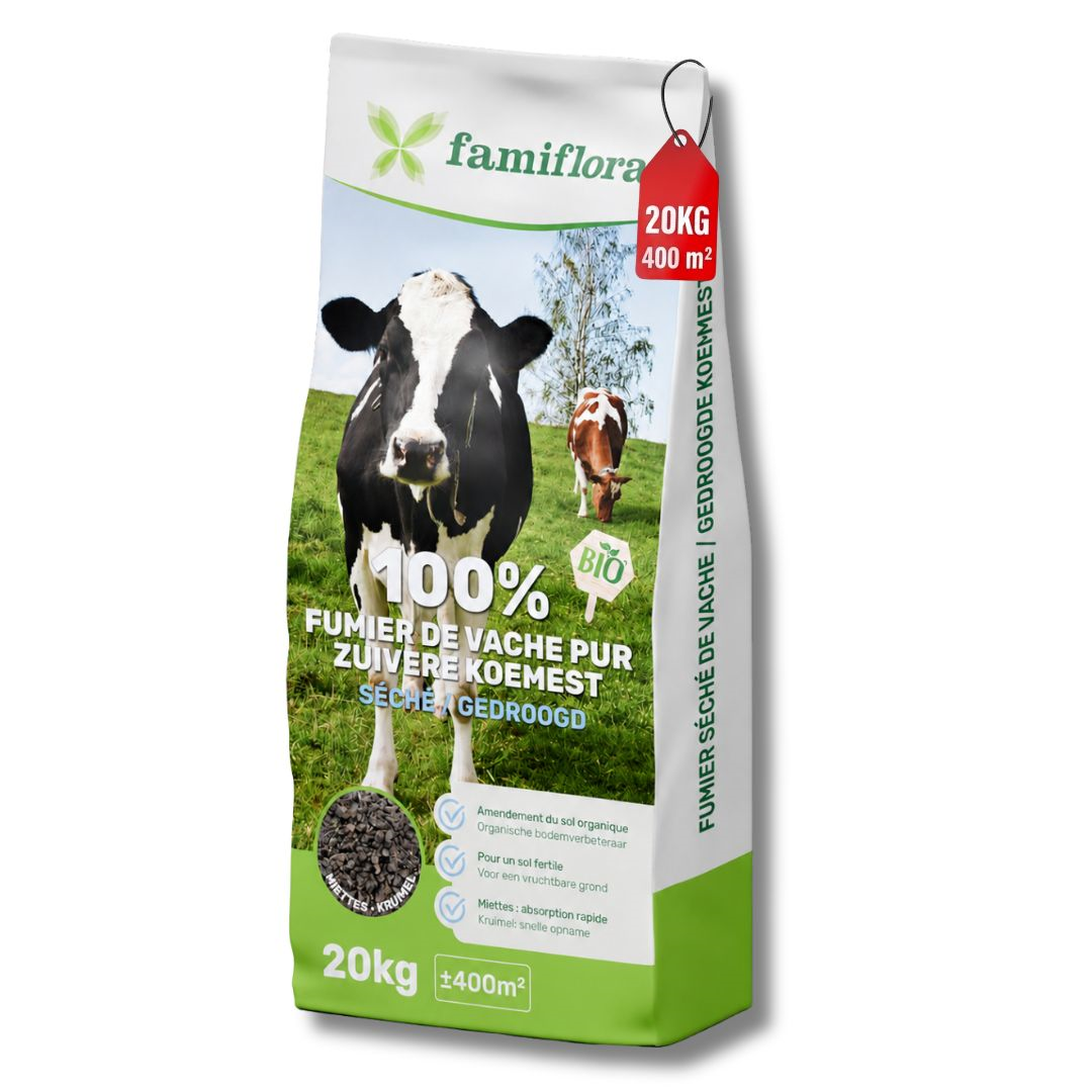 Famiflora engrais - fumier de vache séché - 20 kg - pour 400 m²