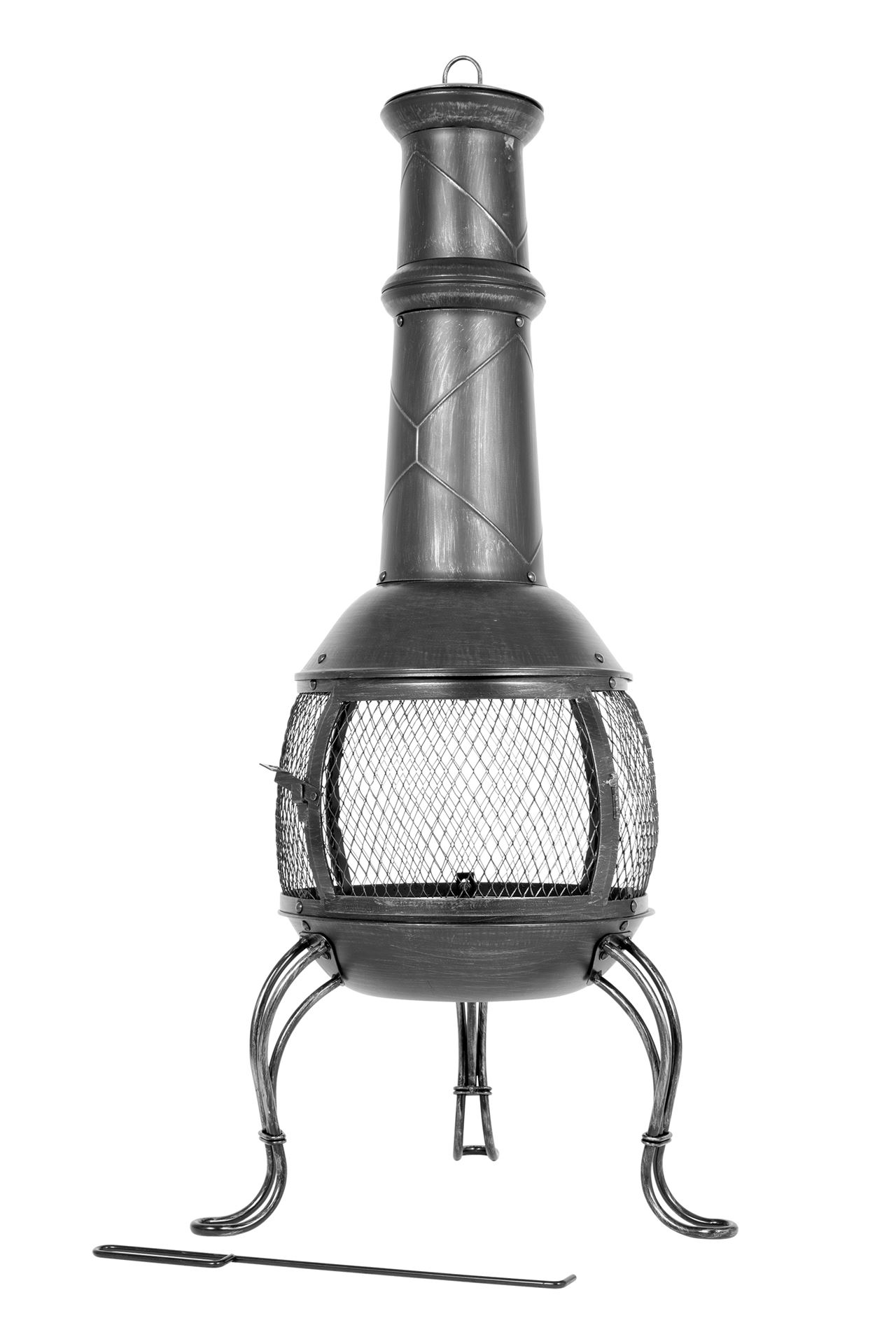 vuurschaal-Leon-Mesh-Steel-Chimenea-Large