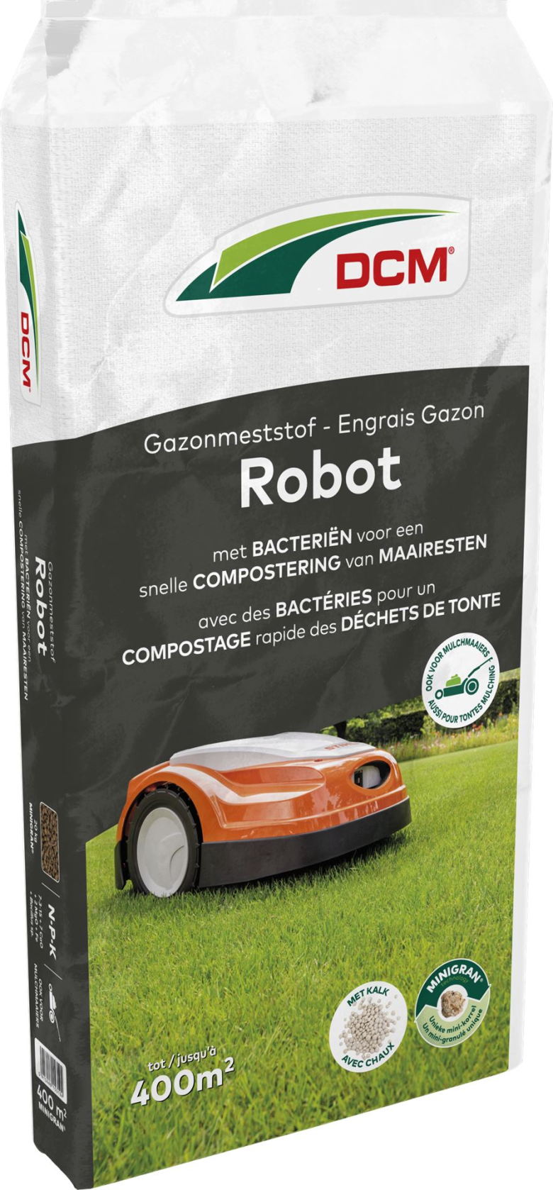 DCM gazonmeststof 20kg voor 400m² - Robot