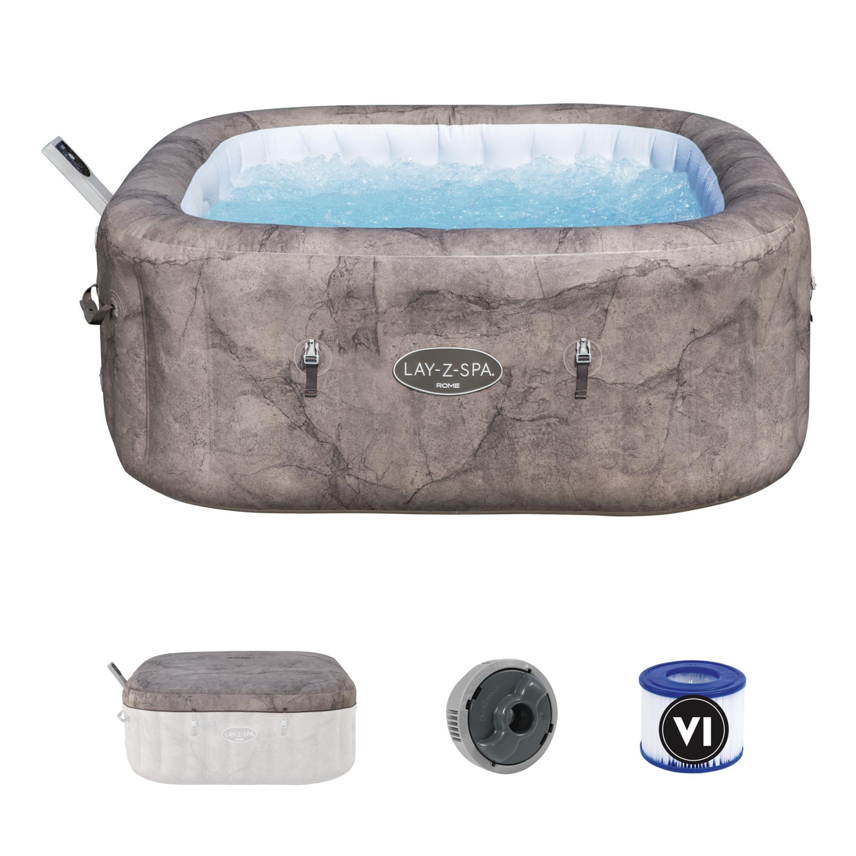 Bestway Lay-Z-Spa Rome 6 Maxhold EnergySense Ultra Fit Smart - 4-6 personen - energiezuinig!