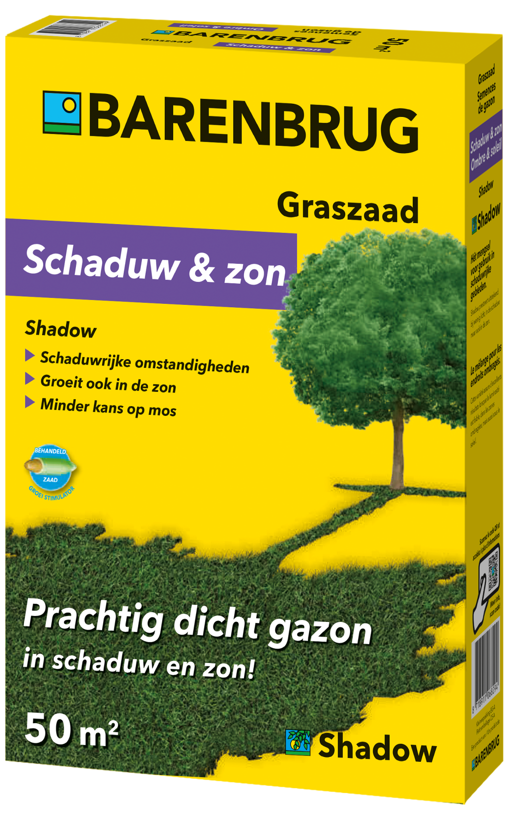 Barenbrug graszaad Shadow gecoat - voor in de schaduw en zon - 1kg tot 50m²