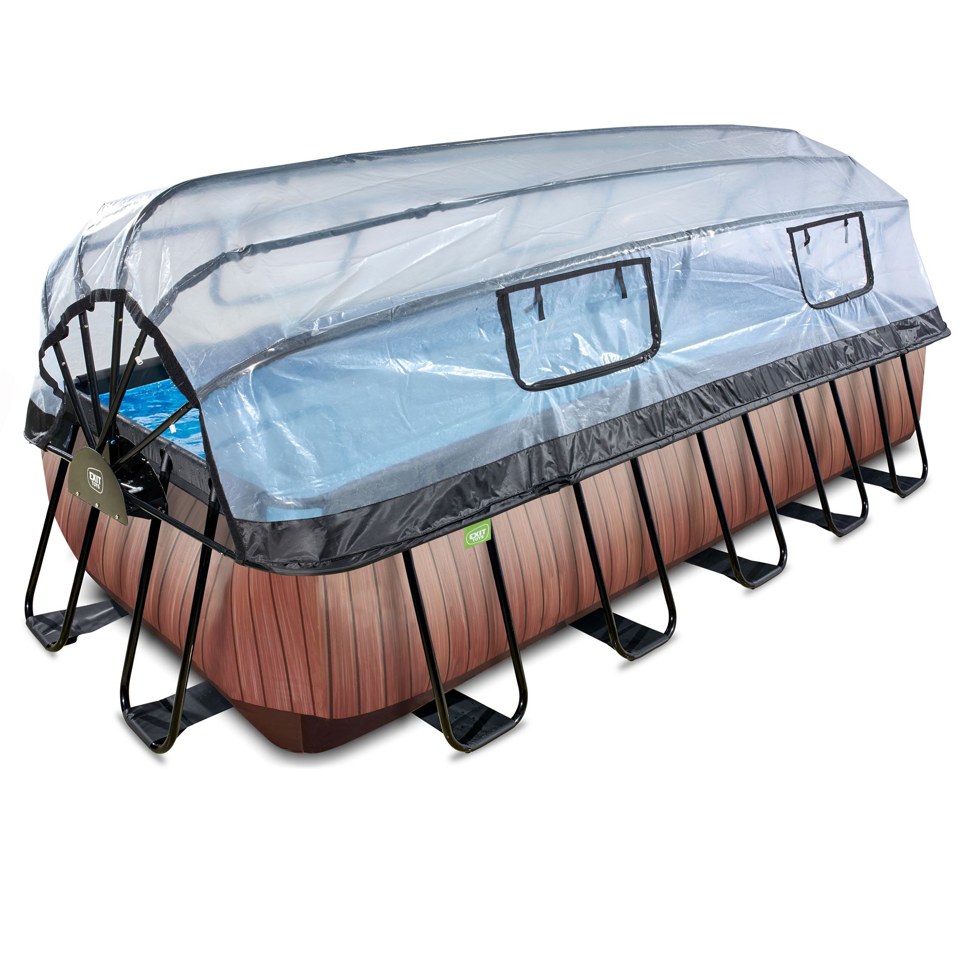 EXIT Piscine hors-sol en bois - rectangulaire - L540 x B250 x H122 cm