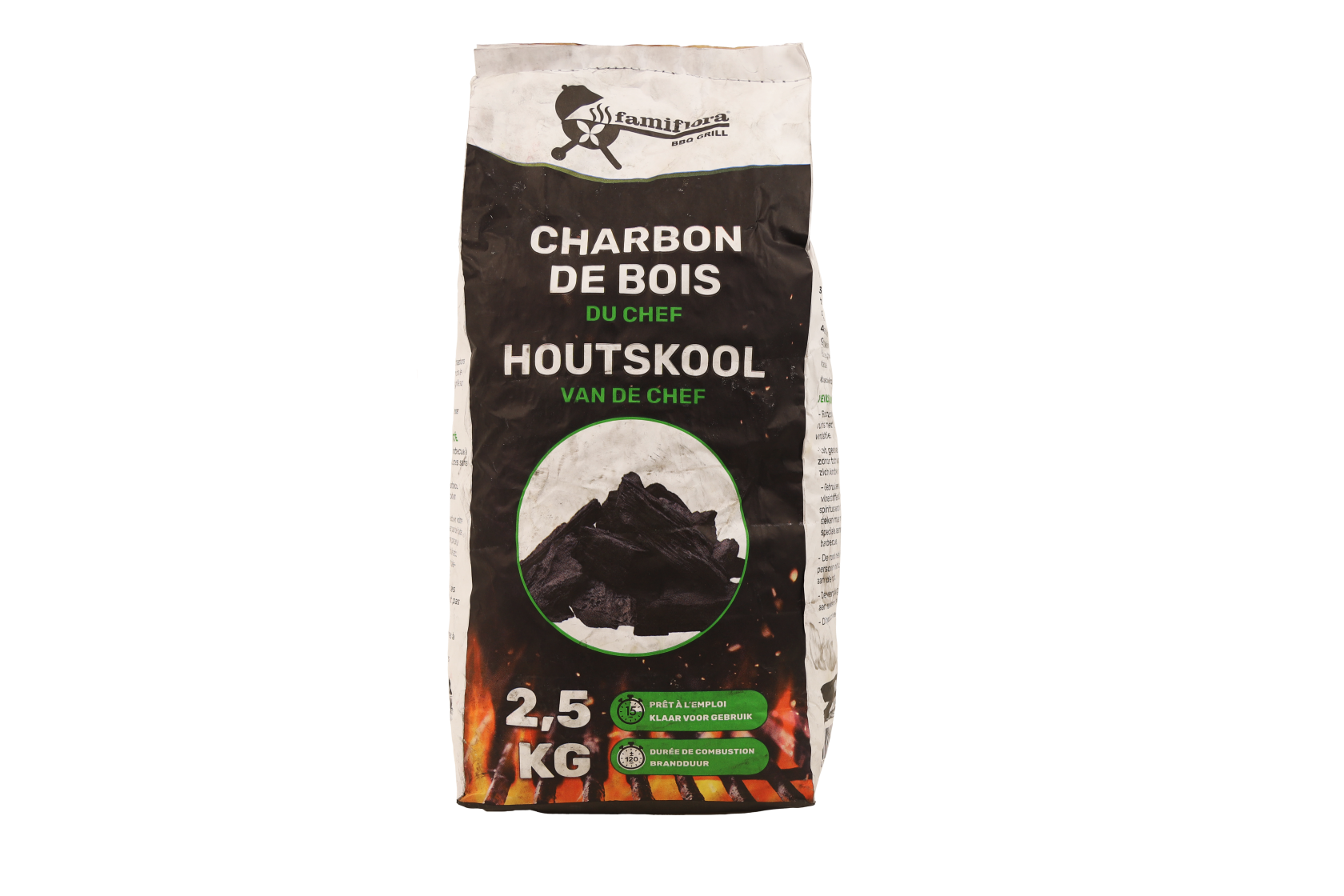 famiflora houtskool 2.5kg
