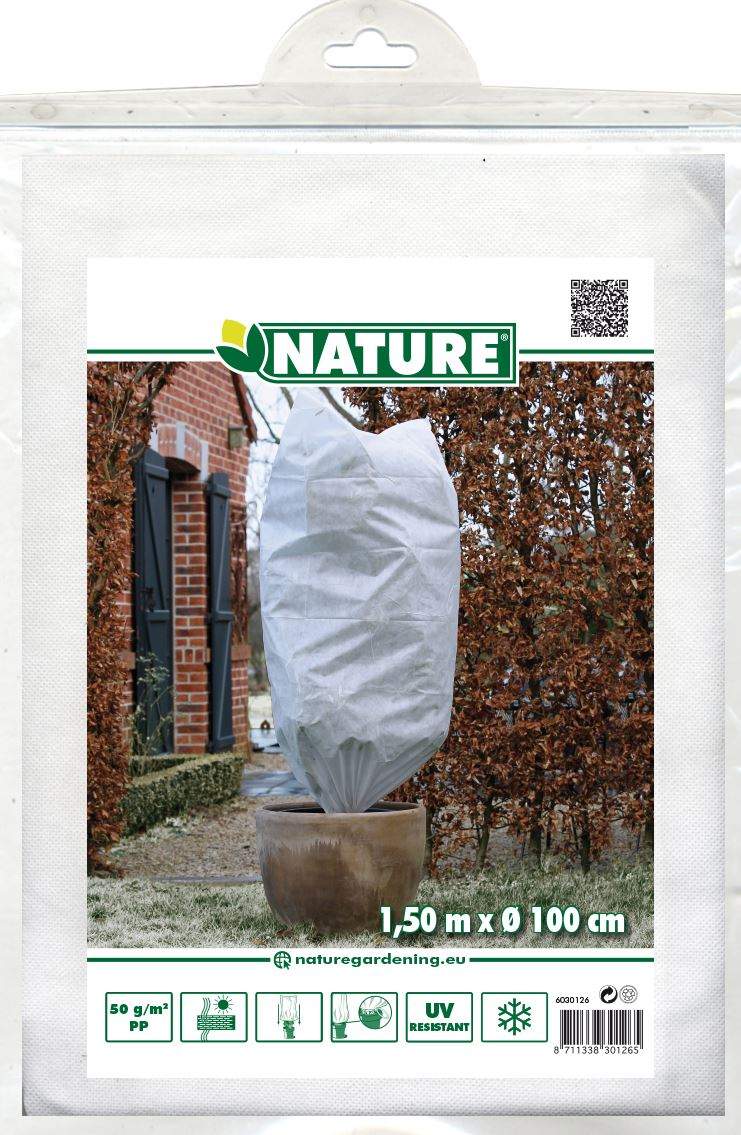 Nature winter cover - 150x Ø100cm 50g/m² - white with cord