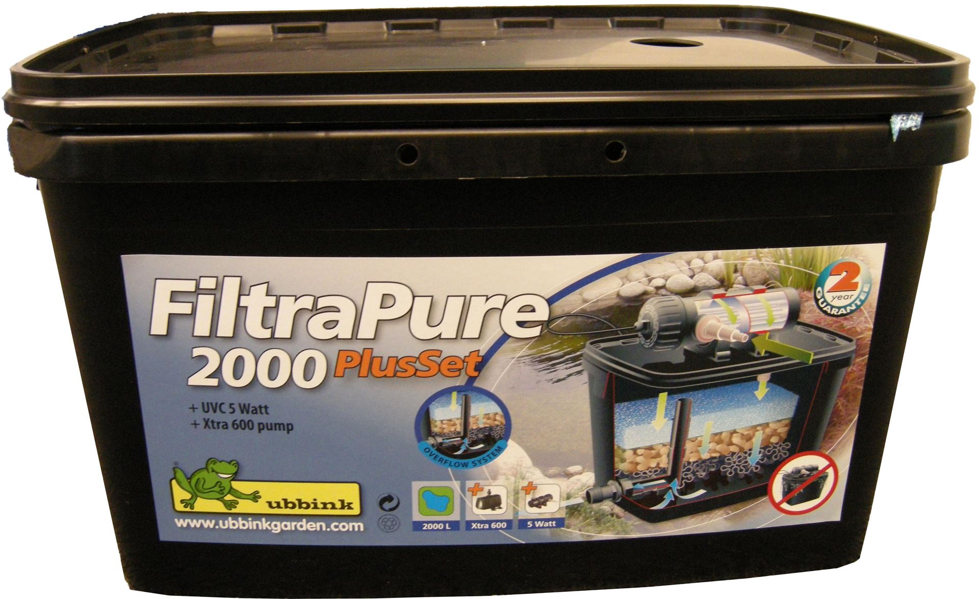 FiltraPure-2000-PlusSet-eenkamer-filtersysteem-UVC-5w-Xtra-600l-slangen-13mm-3m-32mm-1m-slangklemmen