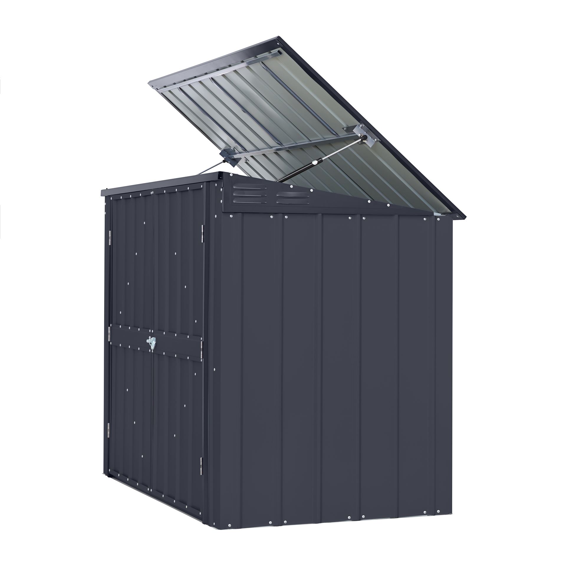 Afvalcontainer-berging-Easy-53-antraciet-Tuinberging-metaal-B171-x-L95-x-H131-5-cm