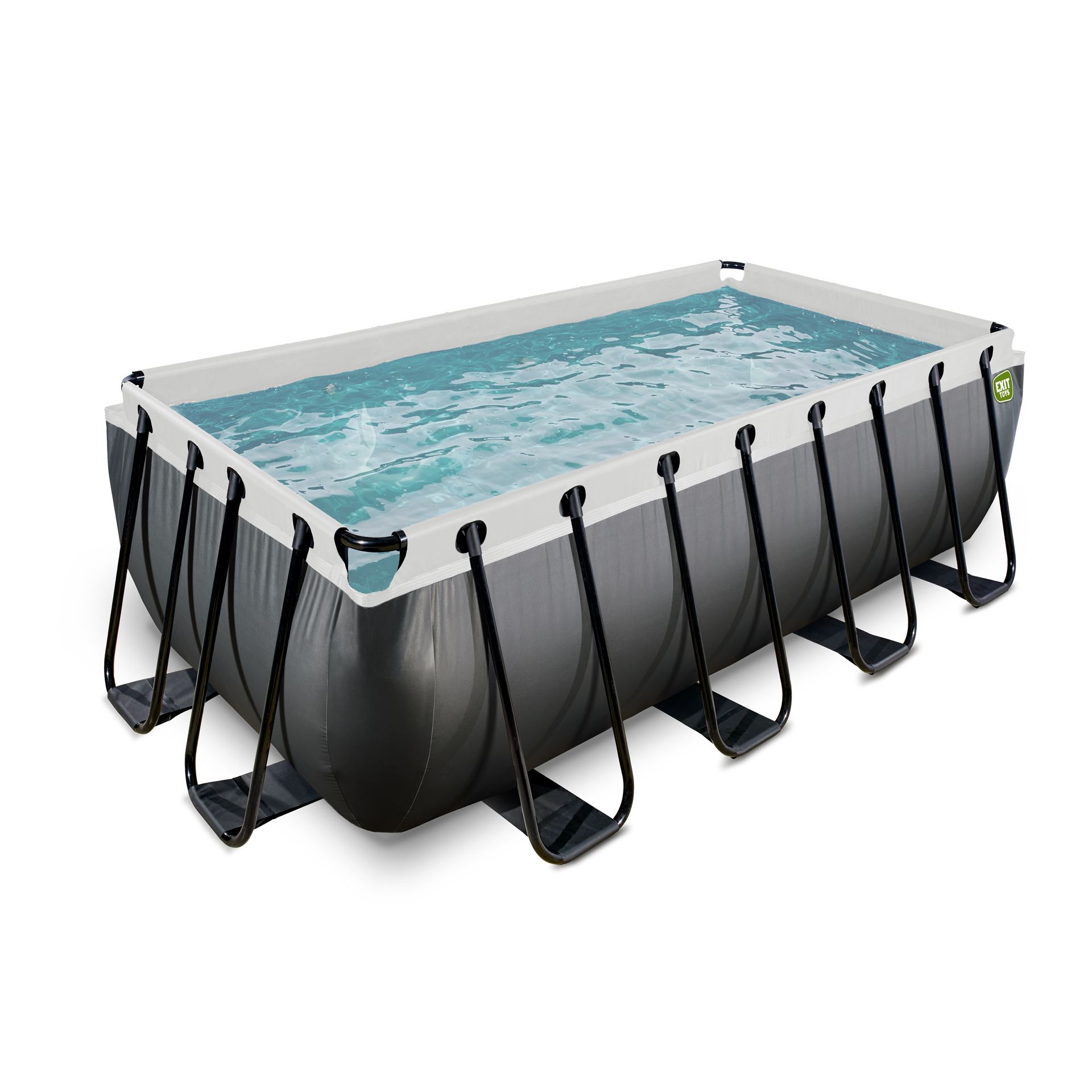 EXIT-Black-Leather-zwembad-400x200x122cm-met-zandfilterpomp-zwart