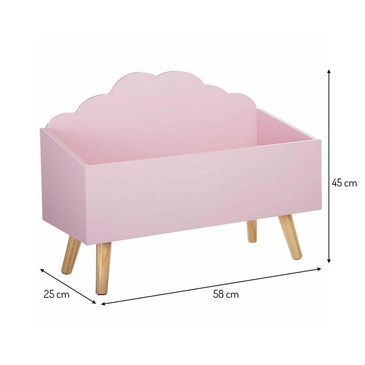 Opbergkist-Wolk-kinderkamer-Roze
