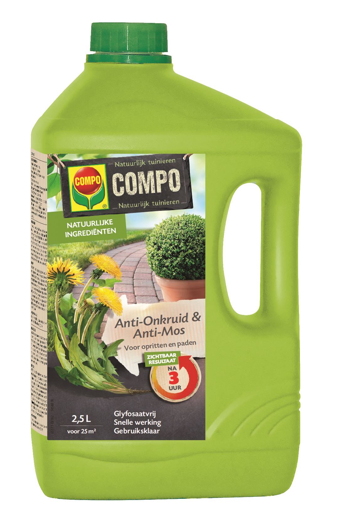 Compo Com bio anti-onkruid & anti-mos pad&terras rtu (NL) - 2,5L
