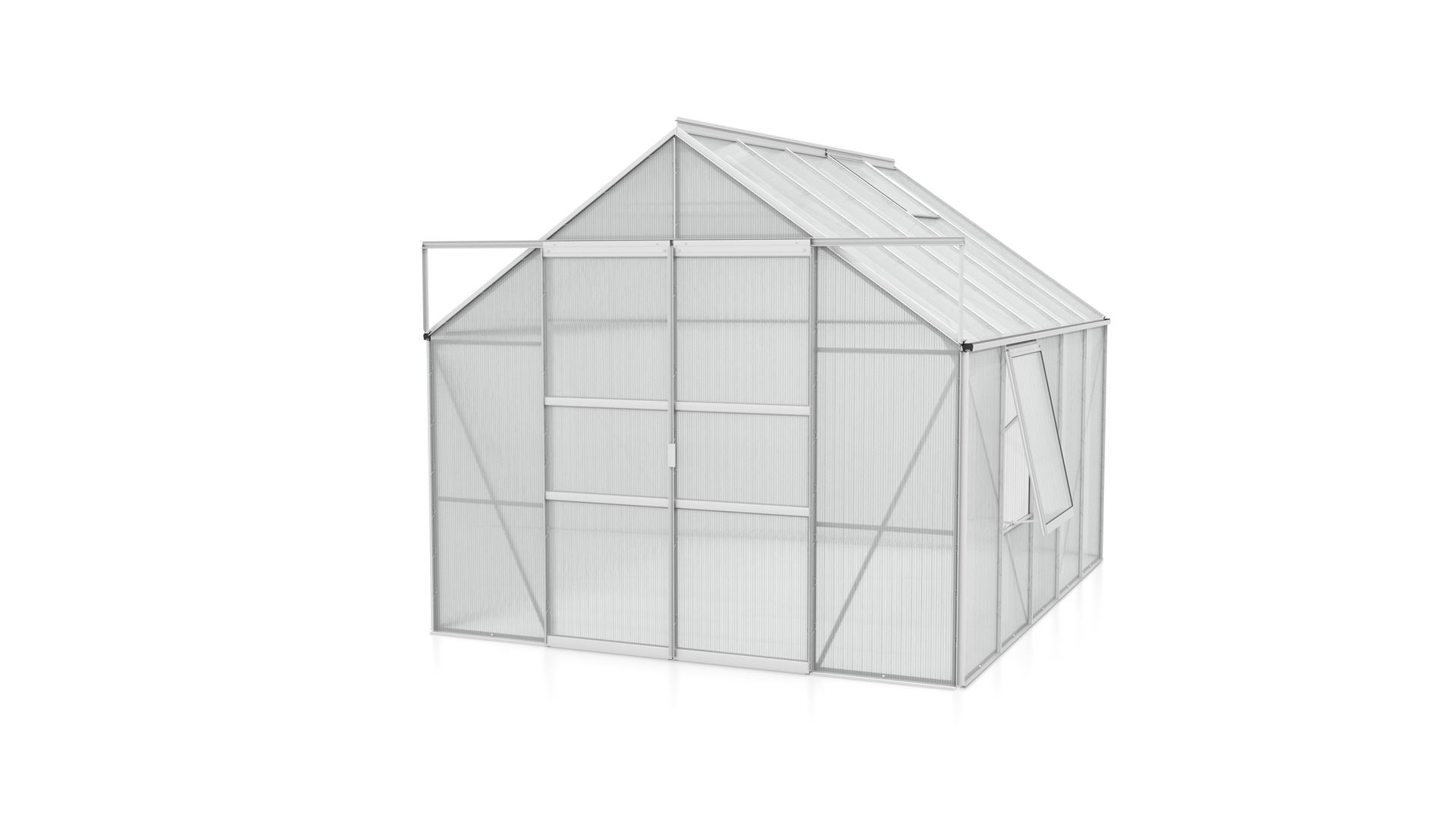 Meridian-2-8300-HKP4mm-Polycarbonaat-serre-Vrijstaand-B254-4-x-L316-6-x-H231-8-cm