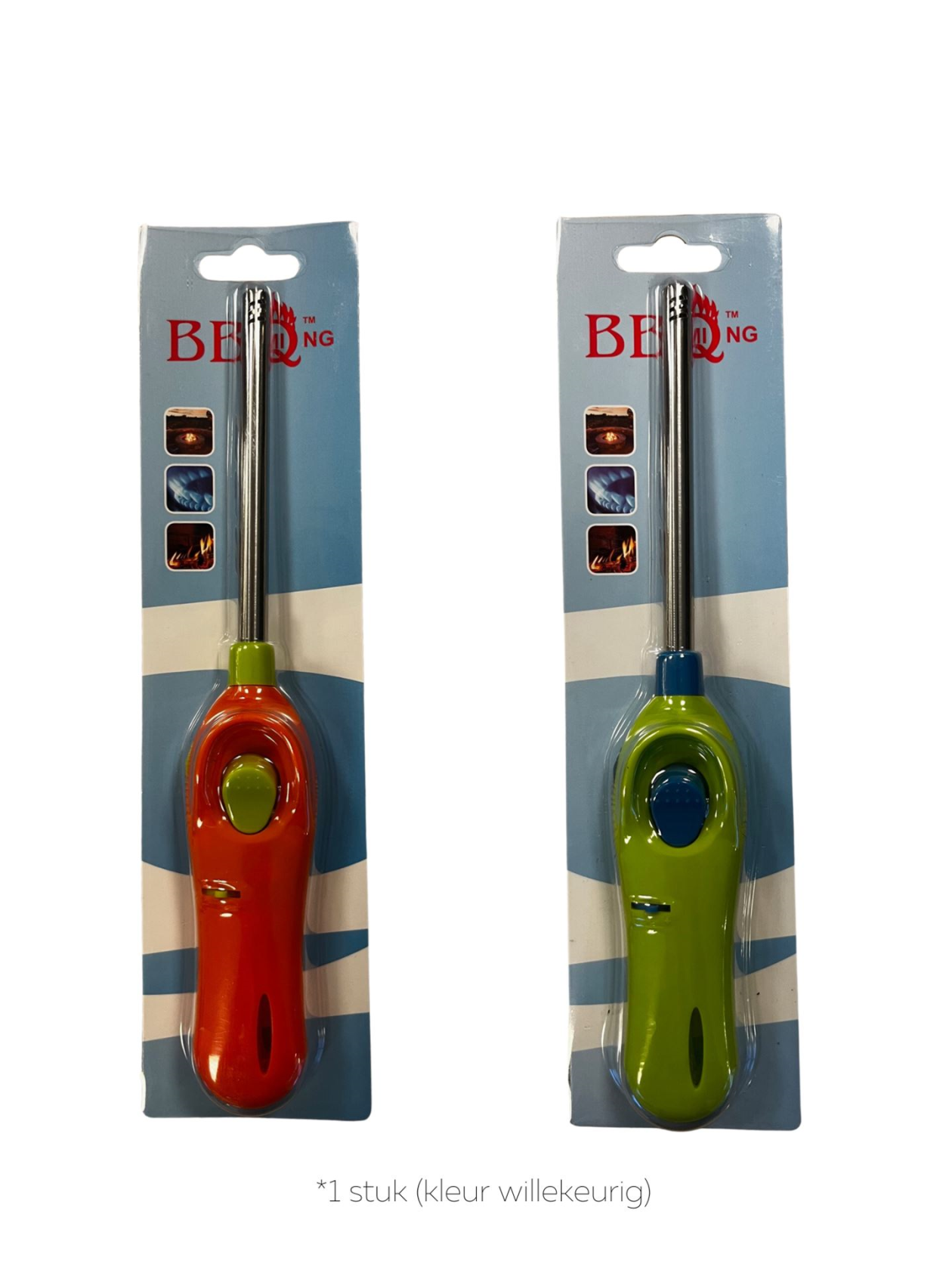 Long refillable lighter red/green - 1 piece random color